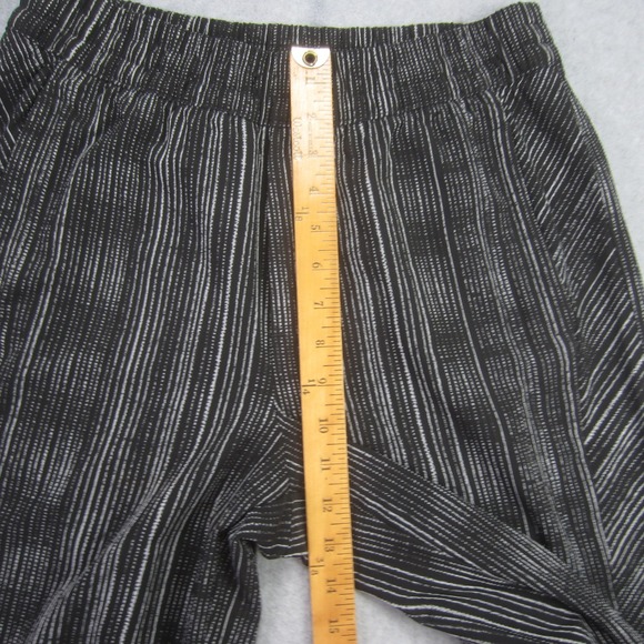 Athleta Pants Womens 6 Tall Black Stripe Amara Ankle High Rise Casual Zip Pocket - Picture 10 of 16